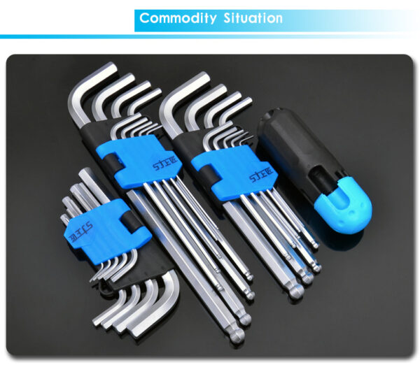 Hexagonal Allen hex wrench 9 sets / Extended specialty Matt Ball - Image 2