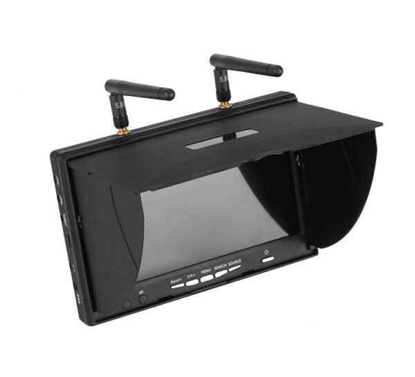 7Inch Diversity FPV LCD Screen with built-in battery & DVR Function - Image 3