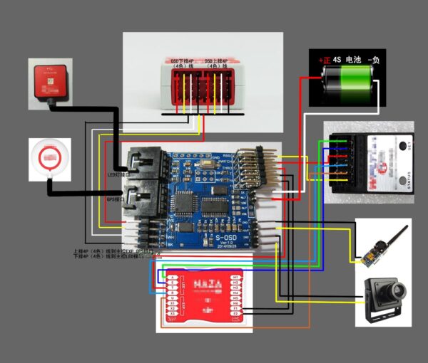 S-OSD iOSD Remzibi OSD Module for DJI NAZA Lite/V2 GPS RC Drone - Image 4