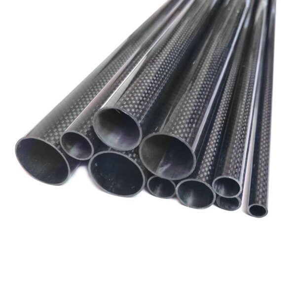3K Carbon Fibre Tube (Hollow) 30mm(OD) 28mm(ID) 500mm(L)-Carbon-Fiber-Tube-Twill-Light